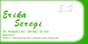 erika seregi business card